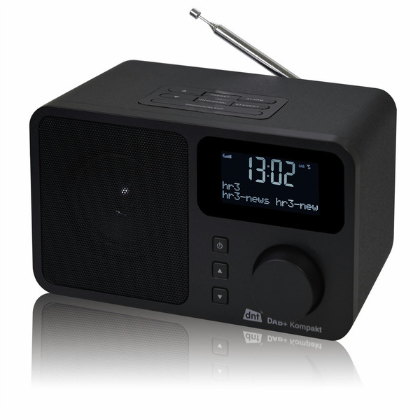 DNT DAB+ Kompakt Tragbar Digital Schwarz Radio