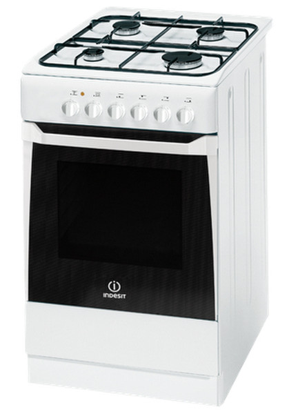 Indesit KN3G1SA(W)/CZ Freestanding Gas hob A White cooker