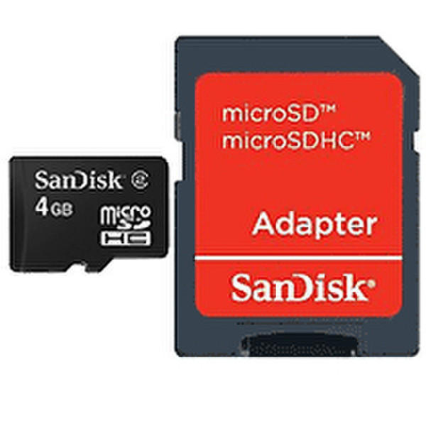 Sandisk microSDHC 4GB 4GB MicroSDHC memory card