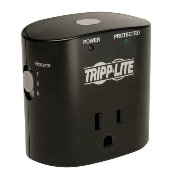 Tripp Lite Protect It! 1-Outlet Surge Protector, Direct Plug-In, 350 Joules, Timer Selection Switch