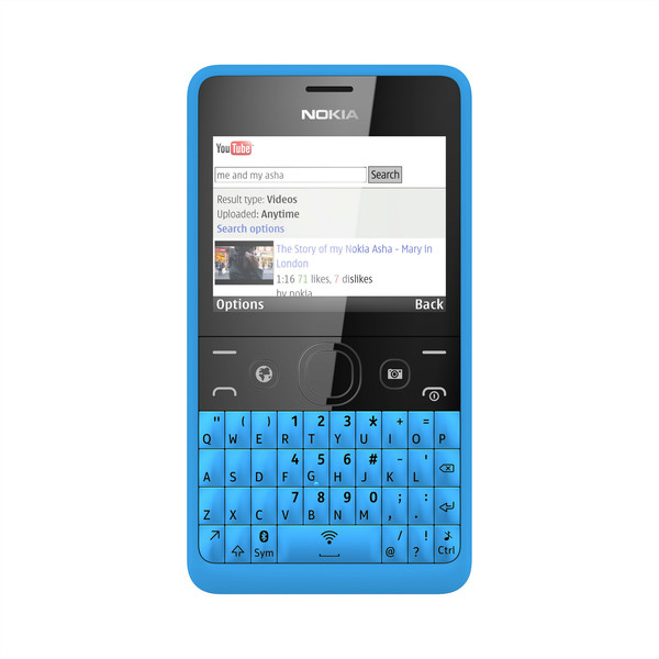 Nokia Asha 210 Cyan