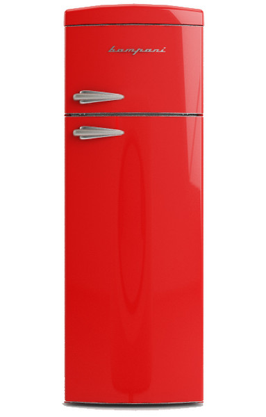 Bompani BODP266/R freestanding 311L A+ Red fridge-freezer