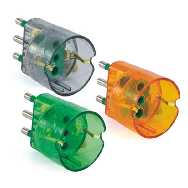 FME 87130-0065 Type L (IT) Type F (Schuko) Green,Grey,Orange power plug adapter