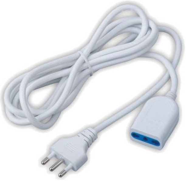 Adj 100-00007 1AC outlet(s) 5m White power extension