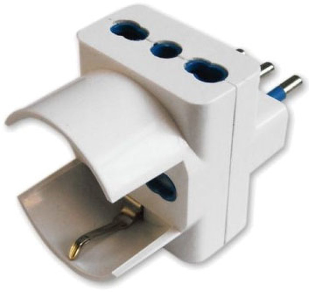 Adj 100-00011 Type L (IT) Type L (IT) White power plug adapter