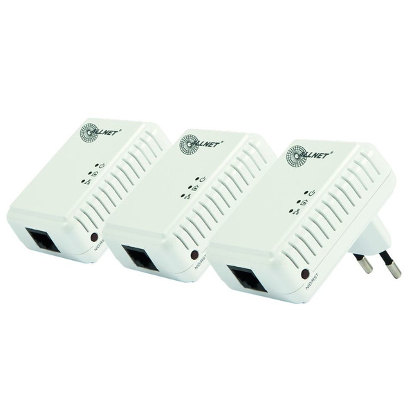 ALLNET ALL168205NANO-3 200Мбит/с Подключение Ethernet Белый 3шт PowerLine network adapter