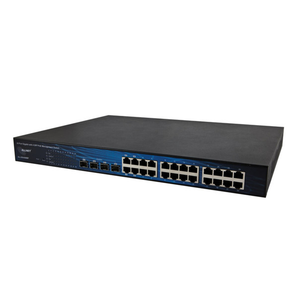 ALLNET ALL8844WMP gemanaged L2 Gigabit Ethernet (10/100/1000) Energie Über Ethernet (PoE) Unterstützung Schwarz Netzwerk-Switch