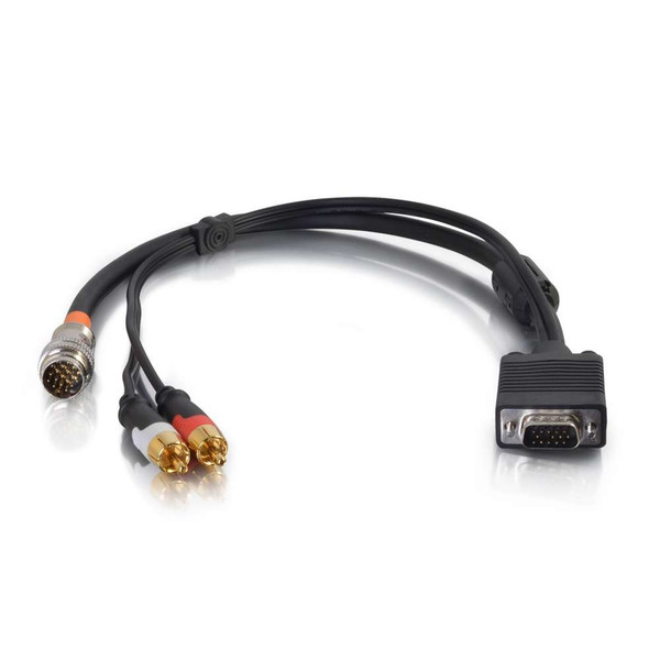 C2G 1.5ft RapidRun 0.45m VGA (D-Sub) + RCA Black video cable adapter