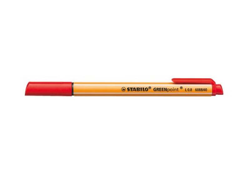 Stabilo GREENpoint Красный 12шт капиллярная ручка