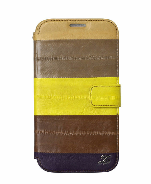 Zenus Prestige Natural Eel Wallet case Brown,Multicolour