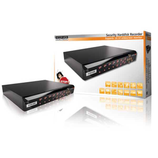 König SEC-DVR404 Black digital video recorder