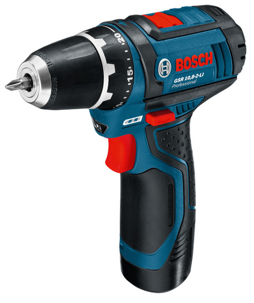 Bosch GSR 10,8-2-LI Professional Pistol grip drill Lithium-Ion (Li-Ion) 2.4Ah 950g Black,Blue