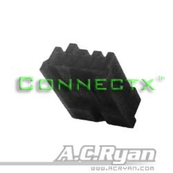 AC Ryan Connectx™ Floppy Power 4pin Female - Black 100x Черный кабельный разъем/переходник