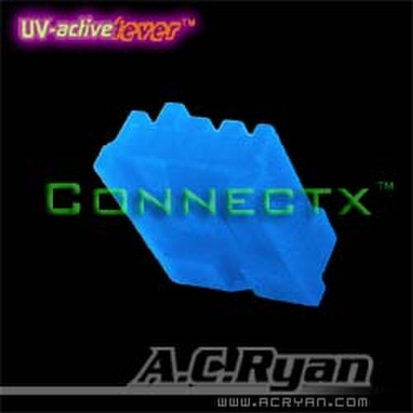 AC Ryan Connectx™ Floppy Power 4pin Female - UVBlue 100x Синий кабельный разъем/переходник