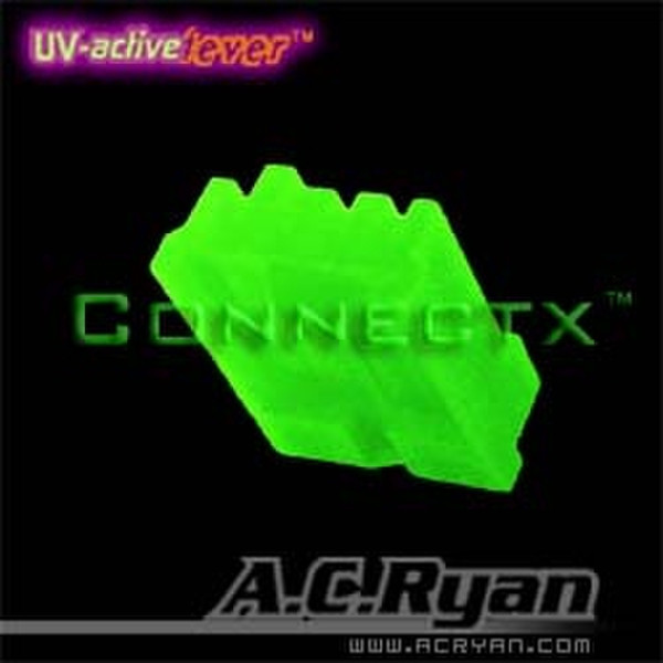 AC Ryan Connectx™ Floppy Power 4pin Female - UVGreen 100x Green cable interface/gender adapter