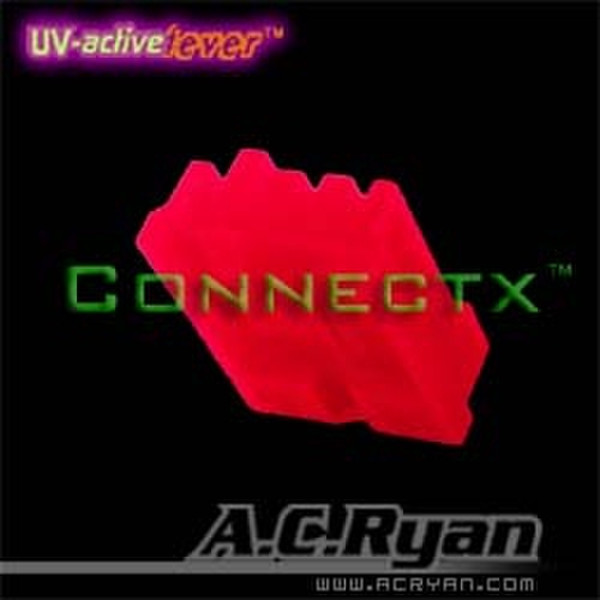AC Ryan Connectx™ Floppy Power 4pin Female - UVRed 100x Красный кабельный разъем/переходник