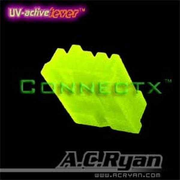 AC Ryan Connectx™ Floppy Power 4pin Female - GLOW 100x Желтый кабельный разъем/переходник