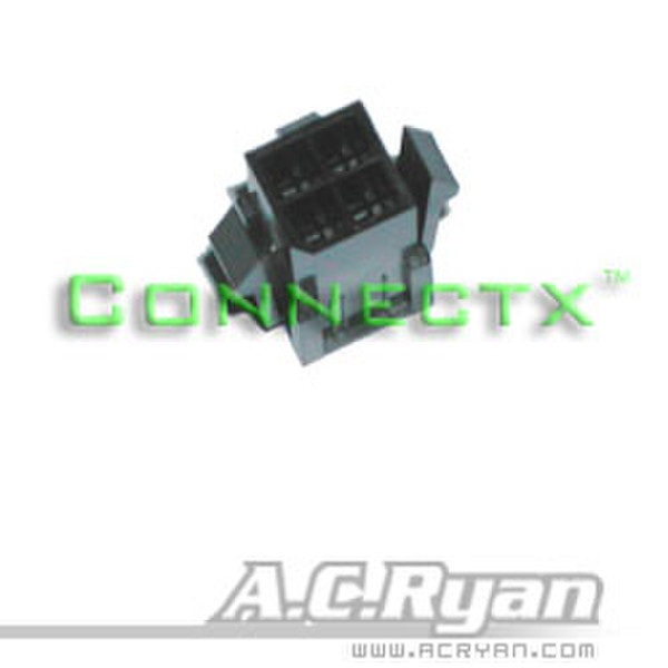 AC Ryan Connectx™ ATX4pin (P4-12V) Male - Black 100x Черный кабельный разъем/переходник