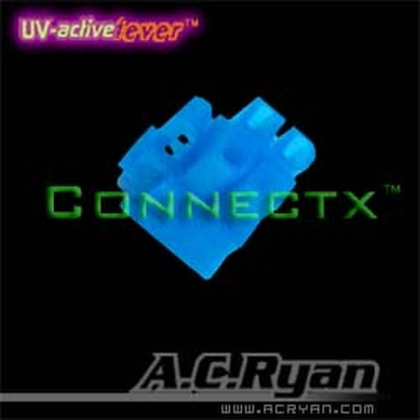 AC Ryan Connectx™ ATX4pin (P4-12V) Female - UVBlue 100x Синий кабельный разъем/переходник