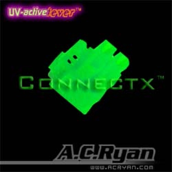 AC Ryan Connectx™ ATX4pin (P4-12V) Female - UVGreen 100x Green cable interface/gender adapter