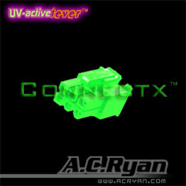 AC Ryan Connectx™ PCI-Express 6pin Female - UVGreen 100x Зеленый кабельный разъем/переходник