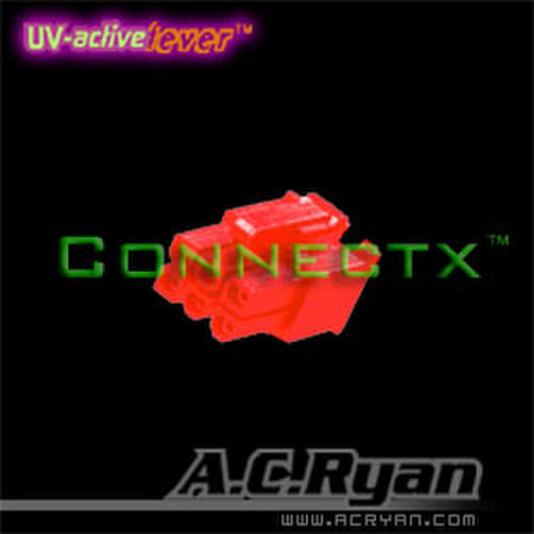 AC Ryan Connectx™ PCI-Express 6pin Female - UVRed 100x Красный кабельный разъем/переходник