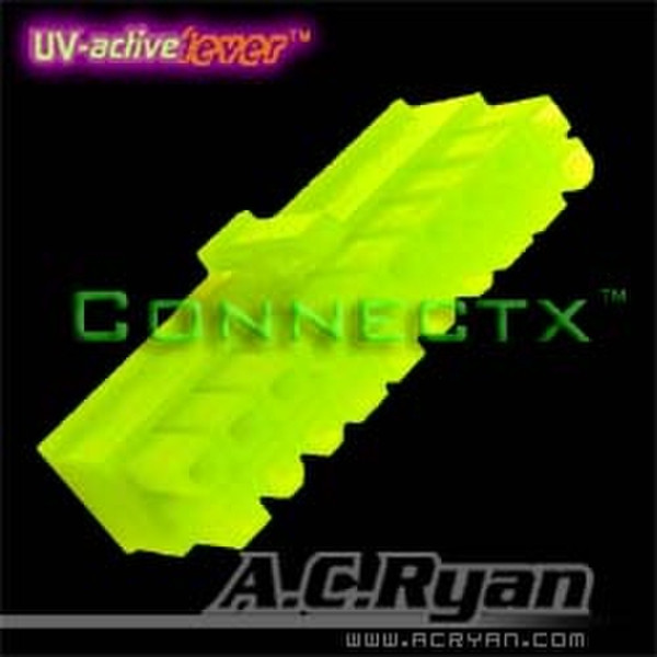 AC Ryan Connectx™ ATX20pin Female - GLOW 100x Желтый кабельный разъем/переходник