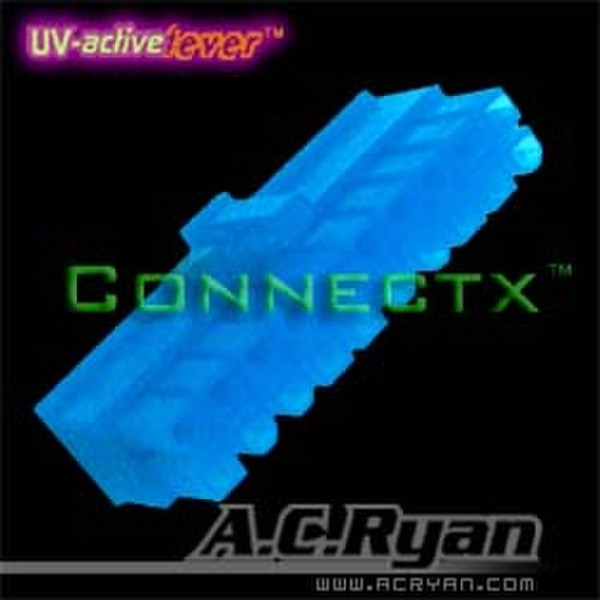 AC Ryan Connectx™ ATX20pin Female - UVBlue 100x Синий кабельный разъем/переходник