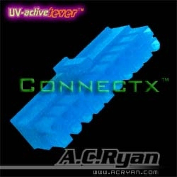 AC Ryan Connectx™ ATX24pin Female - UVBlue 100x Синий кабельный разъем/переходник