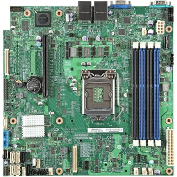 Intel S1200V3RPS Intel C222 LGA 1150 (Socket H3) Микро ATX материнская плата для сервера/рабочей станции