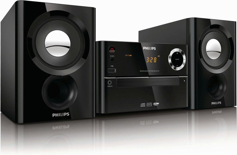 Philips MCM1150X/78 Micro set 15Вт Черный домашний музыкальный центр