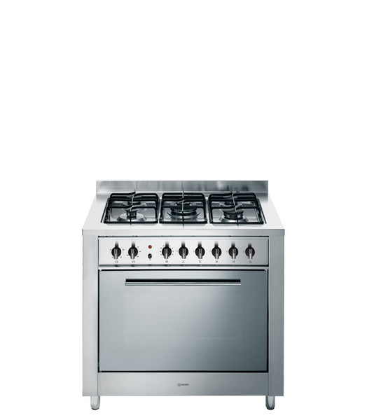 Indesit KP9F11S(X)/NL S Freestanding Gas hob B Stainless steel