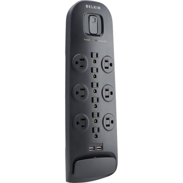 Belkin BV112050-06-BLK 12AC-Ausgänge 1.8m Schwarz Spannungsschutz