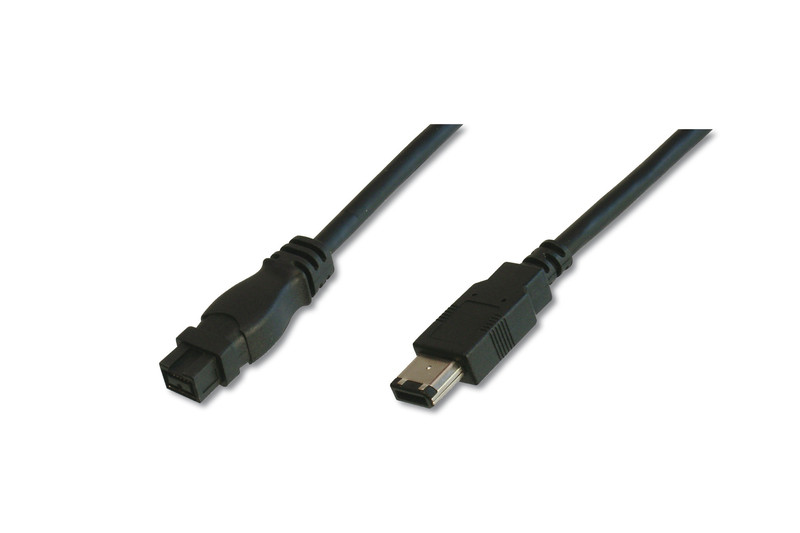 ASSMANN Electronic FireWire 800 1m 1m 9-p 6-p Black firewire cable