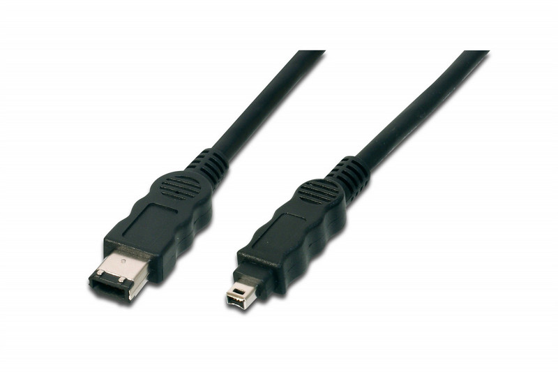 ASSMANN Electronic FireWire 400 1.8m 1.8m 6-p 4-p Black firewire cable
