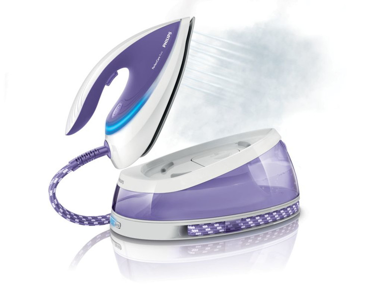 Philips PerfectCare Pure GC7620/30 2400W 1.5L T-ionicGlide soleplate Violet,White steam ironing station