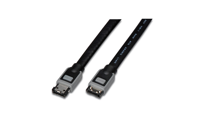 Digitus eSATA I - SATA L 1.5m 1.5m Grey,Black SATA cable