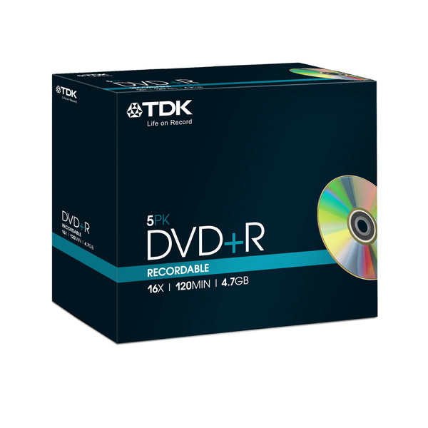 TDK 5 x DVD+R 4.7GB 4.7GB DVD+R 5Stück(e)