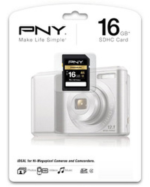 PNY Premium 16ГБ SDHC Class 4 карта памяти