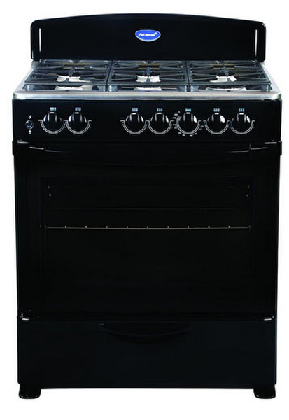 Acros AF5790B Freestanding Gas hob Black cooker