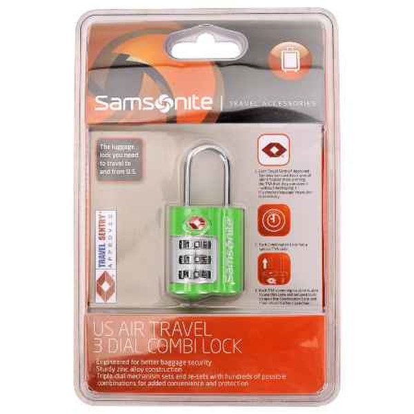 Samsonite U2304104 Luggage combination lock Цинковая сталь Зеленый