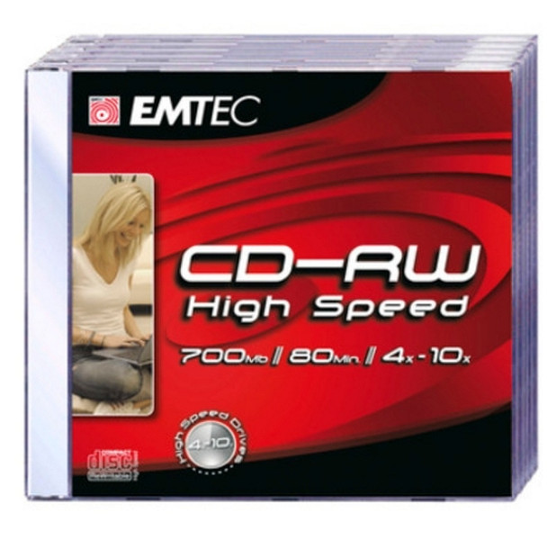 Emtec CD-RW, 700MB, 25 pack CD-RW 700МБ 25шт
