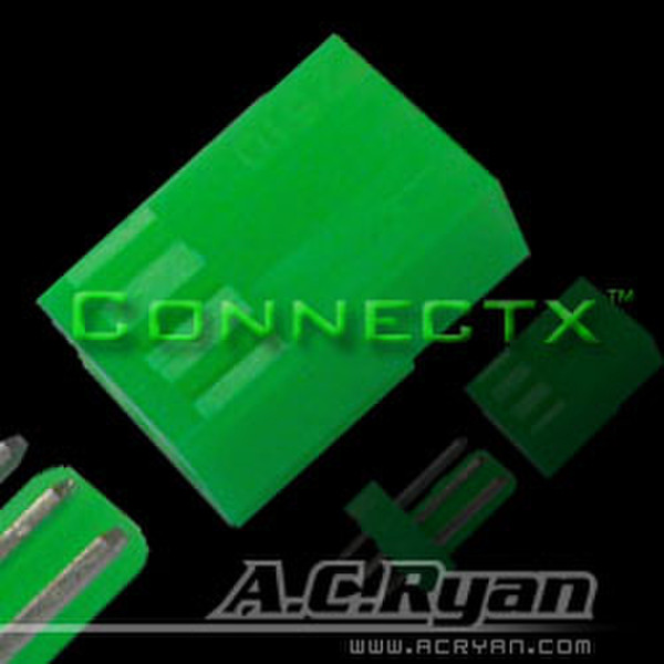 AC Ryan Connectx™ 3pin fan connector Female - UVGreen 100x 3pin Fan Female Green wire connector