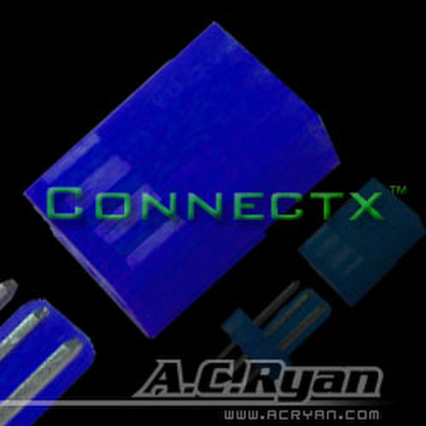 AC Ryan Connectx™ 3pin fan connector Female - UVBlue 100x 3pin Fan Female Blue wire connector
