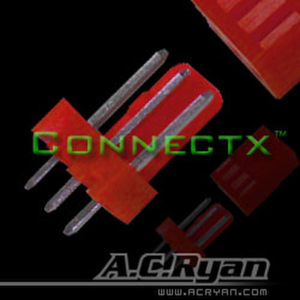 AC Ryan Connectx™ 3pin fan connector Male - UVRed 100x 3pin Fan Male Red wire connector