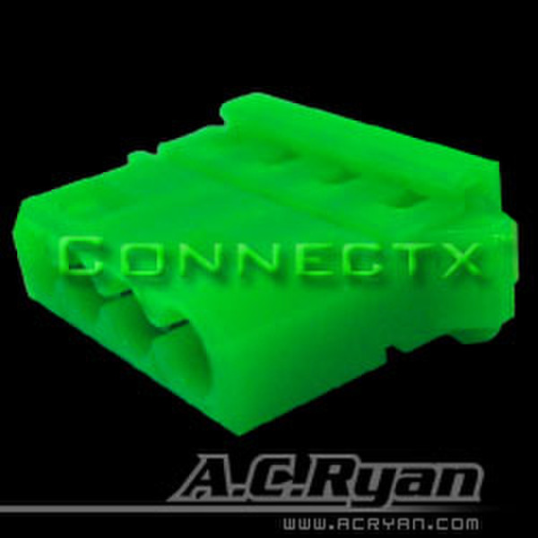 AC Ryan Connectx™ T-Molex power Female - UVGreen 100x T-Molex Female Зеленый коннектор