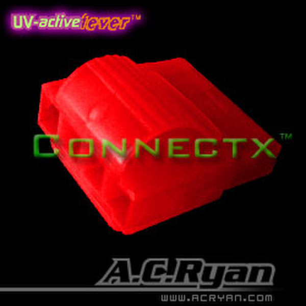 AC Ryan Connectx™ Molex Gripz 4pin Female - UVRed 100x Molex 4pin female Red wire connector