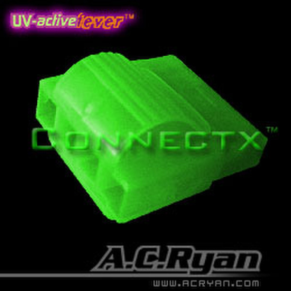 AC Ryan Connectx™ Molex Gripz 4pin Female - UVGreen 100x Molex 4pin female Green wire connector