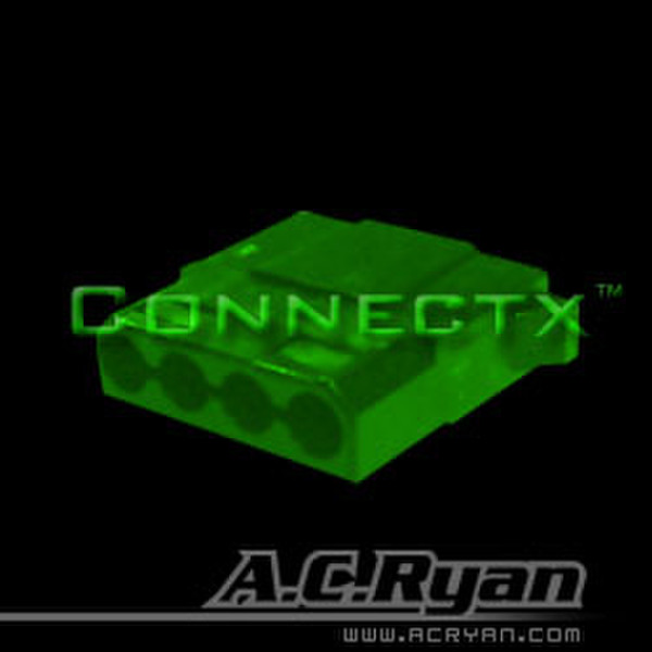 AC Ryan Connectx™ Molex 4pin Female - UVGreen 100x Molex 4pin female Green wire connector