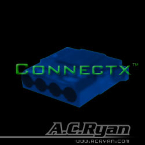 AC Ryan Connectx™ Molex 4pin Female - UVBlue 100x Molex 4pin female Blue wire connector
